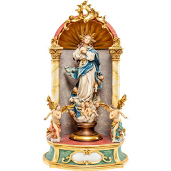 Virgen de la Purísima Concepción con aureola - Altar casero barroco